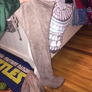 suede thigh high boots